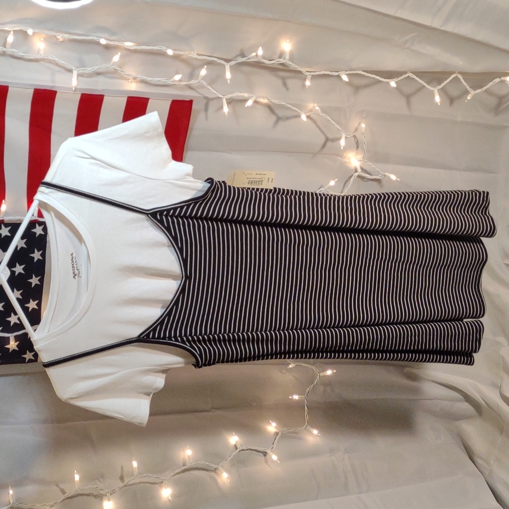 Large Arizona Jeans black and white dress NWT